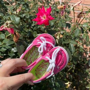 Baby hot pink sparkle Sperrys boat shoes size 1